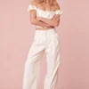 Women LoveShackFancy Adams Wide Leg Tailored Pant