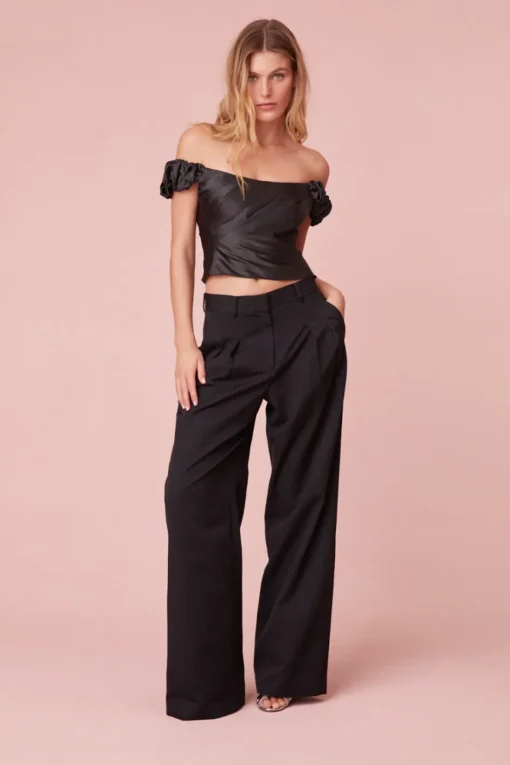 Women LoveShackFancy Adams Wide Leg Tailored Pant