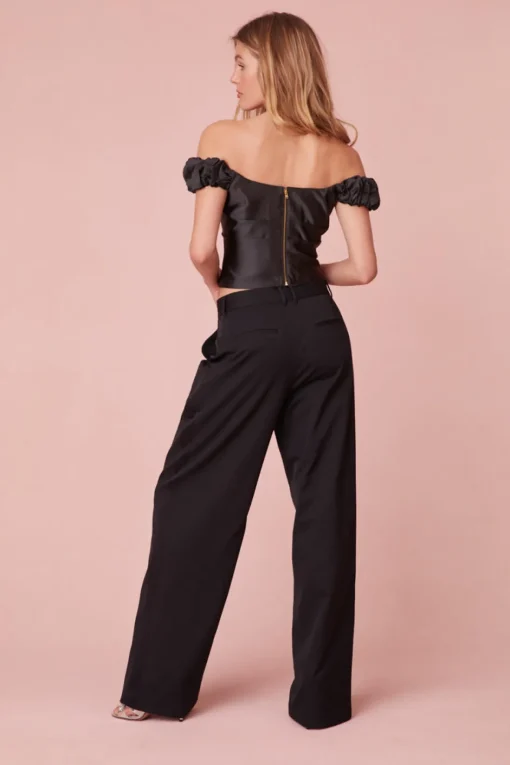 Women LoveShackFancy Adams Wide Leg Tailored Pant