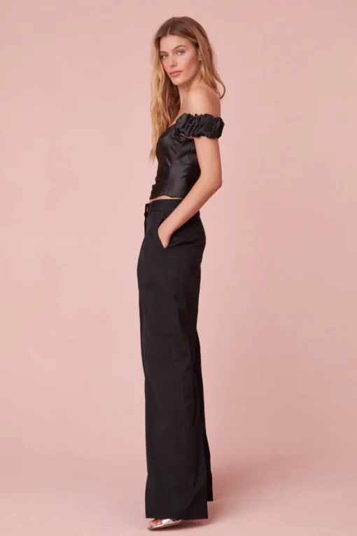 Women LoveShackFancy Adams Wide Leg Tailored Pant
