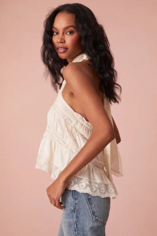 Women LoveShackFancy Alessandro Halter  Bow Top