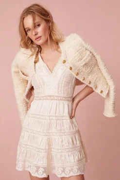 Women LoveShackFancy Alik Lace Mini Dress