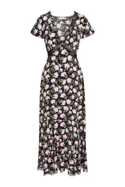 Women LoveShackFancy Aurelle Floral Lace Midi Dress