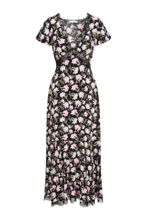 Women LoveShackFancy Aurelle Floral Lace Midi Dress