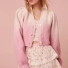 Women LoveShackFancy Avignon Dip-Dyed Ombré Crop Cardigan