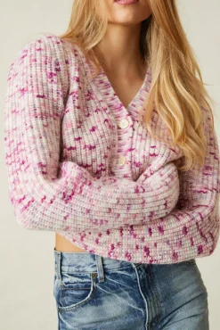 LoveShackFancy Avignon Hand Painted Crop Cardigan