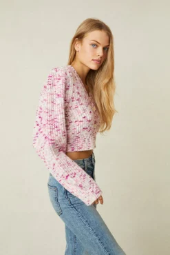 LoveShackFancy Avignon Hand Painted Crop Cardigan