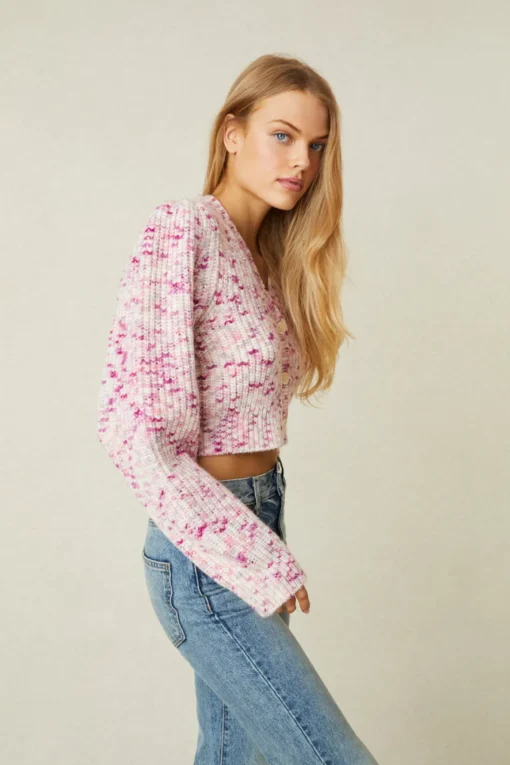 LoveShackFancy Avignon Hand Painted Crop Cardigan