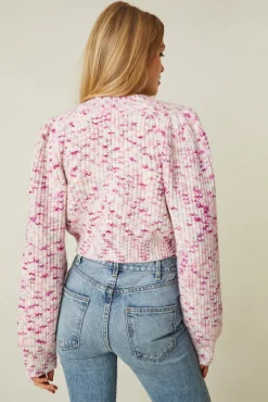 LoveShackFancy Avignon Hand Painted Crop Cardigan