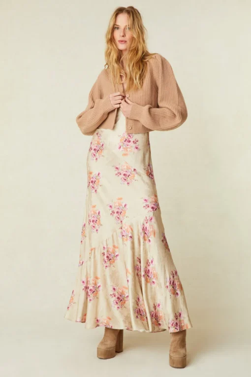 LoveShackFancy Avignon V-Neck Crop Cardigan