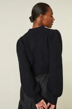 LoveShackFancy Avignon V-Neck Crop Cardigan