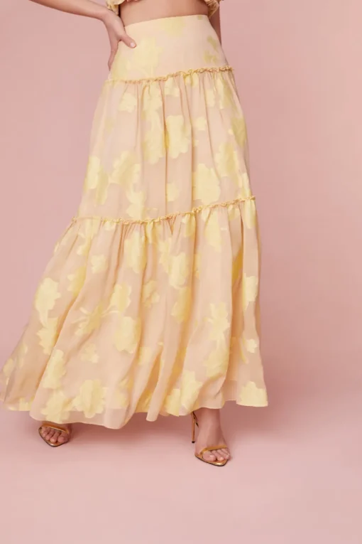 Women LoveShackFancy Banti Floral Maxi Skirt