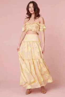 Women LoveShackFancy Banti Floral Maxi Skirt