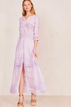 LoveShackFancy Beth Cotton Midi Dress