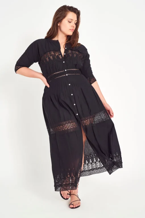 LoveShackFancy Beth Cotton Midi Dress