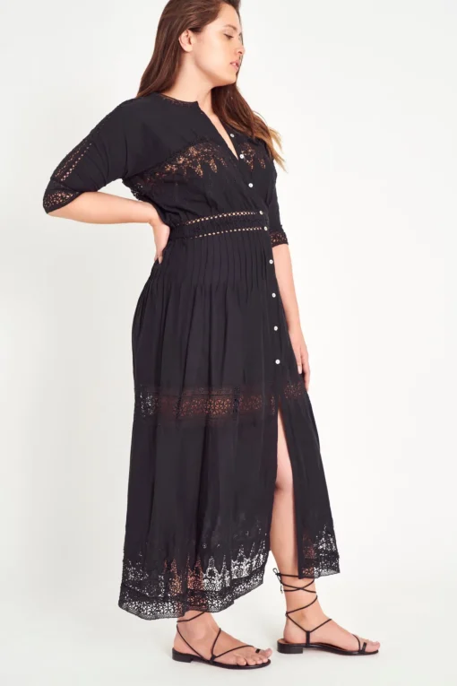LoveShackFancy Beth Cotton Midi Dress