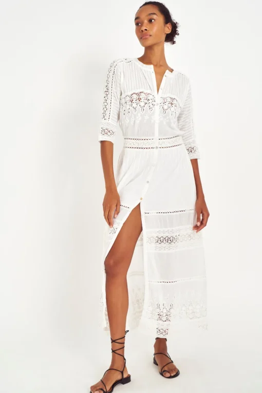 LoveShackFancy Beth Cotton Midi Dress