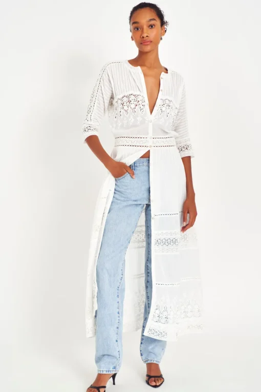 LoveShackFancy Beth Cotton Midi Dress