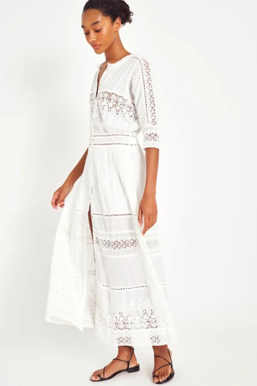 LoveShackFancy Beth Cotton Midi Dress
