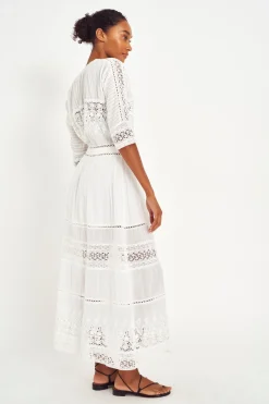 LoveShackFancy Beth Cotton Midi Dress