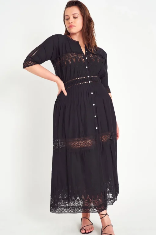 LoveShackFancy Beth Cotton Midi Dress
