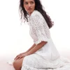 Women LoveShackFancy Botina Eyelet Midi Dress