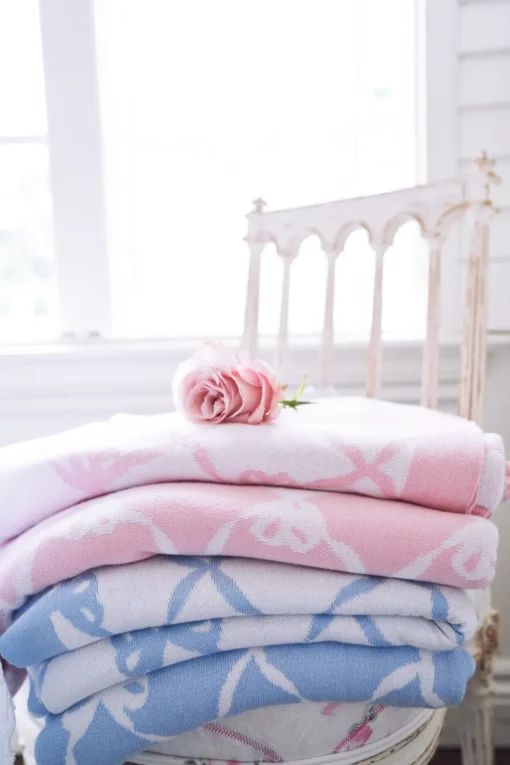 LoveShackFancy Bow Throw Blanket