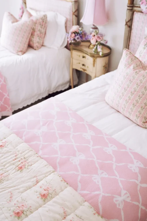 LoveShackFancy Bow Throw Blanket