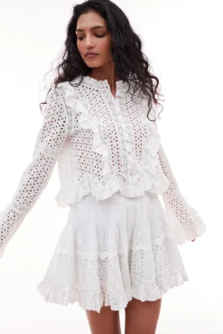 Women LoveShackFancy Brightlin Eyelet Blouse