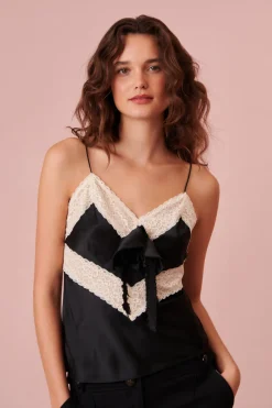 Women LoveShackFancy Brimsley Silk Charmeuse Top