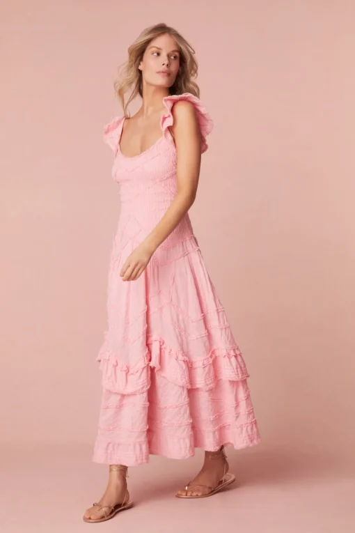 Women LoveShackFancy Brin Cotton Maxi Dress