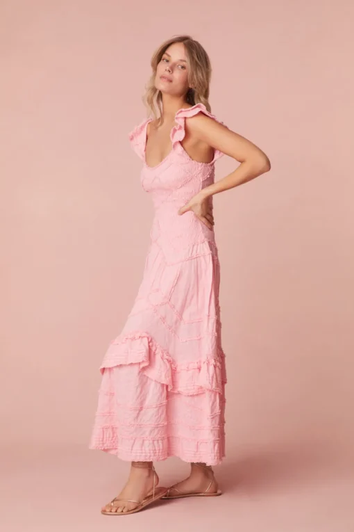 Women LoveShackFancy Brin Cotton Maxi Dress