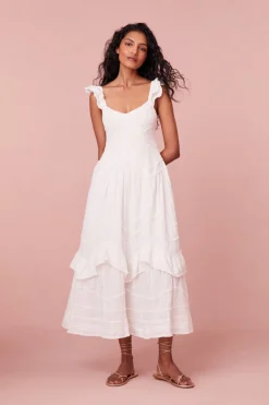 Women LoveShackFancy Brin Cotton Maxi Dress