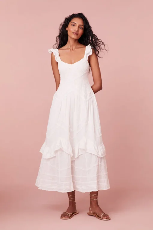 Women LoveShackFancy Brin Cotton Maxi Dress
