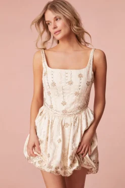 Women LoveShackFancy Brookhaven Bodice Bubble Luxe Dress