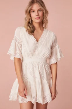 Women LoveShackFancy Calamina Lace Mini Dress