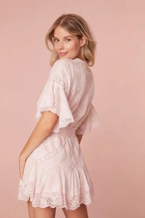 Women LoveShackFancy Calamina Lace Mini Dress
