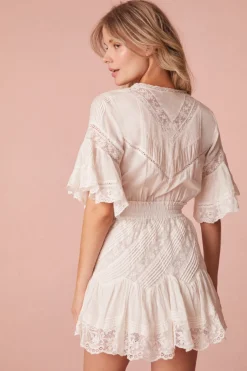 Women LoveShackFancy Calamina Lace Mini Dress