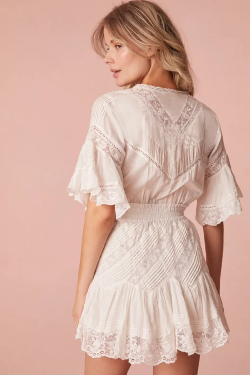 Women LoveShackFancy Calamina Lace Mini Dress