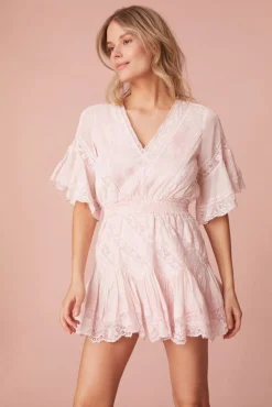 Women LoveShackFancy Calamina Lace Mini Dress