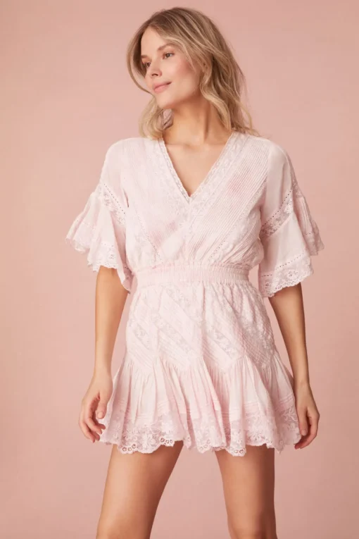 Women LoveShackFancy Calamina Lace Mini Dress