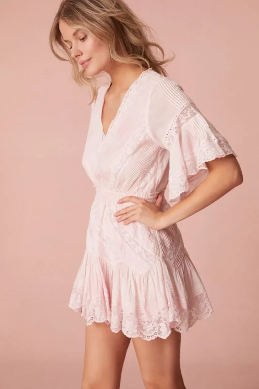 Women LoveShackFancy Calamina Lace Mini Dress