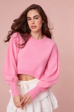 Women LoveShackFancy Candela Cashmere Pullover