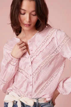 Women LoveShackFancy Carmolina Lightweight Blouse