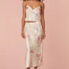 Women LoveShackFancy Castle Floral Midi Skirt
