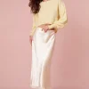 Women LoveShackFancy Castle Satin Midi Skirt