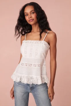 Women LoveShackFancy Charlieann Cotton Cami Top