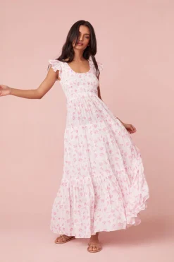 Women LoveShackFancy Chessie Cotton Maxi Dress