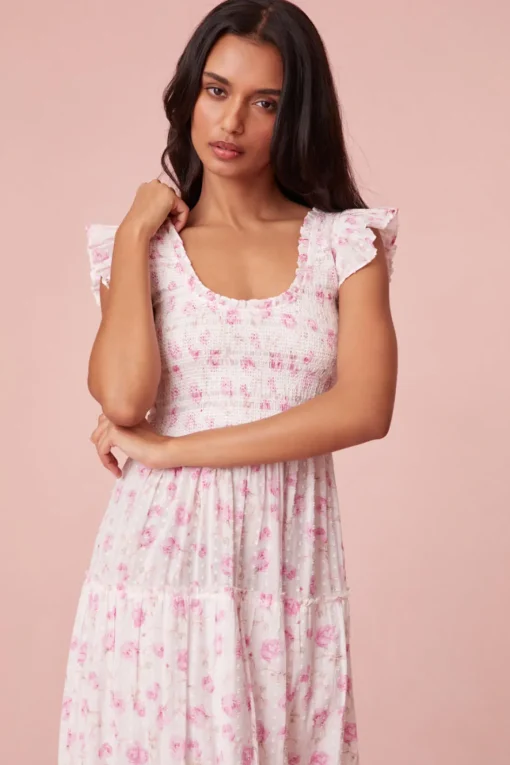 Women LoveShackFancy Chessie Cotton Maxi Dress