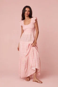Women LoveShackFancy Chessie Cotton Maxi Dress